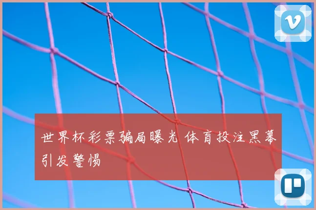 世界杯彩票骗局曝光 体育投注黑幕引发警惕